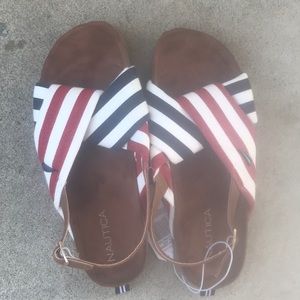 Nautica Women’s 9.5 Sandals with Adjustable Straps